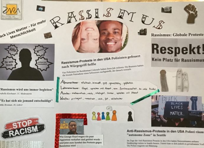 collage zum thema rassismus